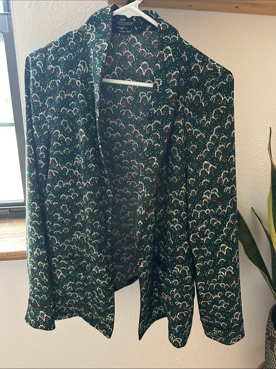 Scotch & Soda Jackets & Blazers - Scotch & Soda Green Printed Open Blazer with Dark Accents
